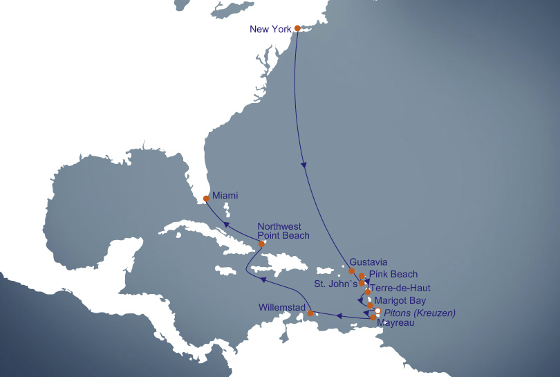 Auf MS Europa 2 zur Vorweihnachtszeit New York und Karibik