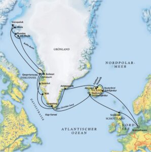 Leinen Los Kreuzfahrten Leistungsvergleich Grönland 2017 hier Route MS Amadea